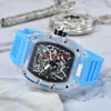 Relógio de diamante estilo fundo transparente relógio de luxo superior feminino relógio automático de quartzo dz relógio masculino kis