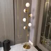 Elegant LED Floor Lamp Nordic Loft Golden Metal Living Room Sofa Standing Lamp Hotel Bedroom Deco Lights Bedside Desk Lamp