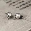 Stud Küpe Retro Stil Antika Katı 925 STERLING Gümüş Küpe Gotik Punk UNISEX EAR HEDİYE İÇİN SOĞUT