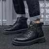 Botas outono masculino resistente à água impermeável de alta qualidade amarelo fundo macio sapatos de trabalho casuais roupas antiderrapante tornozelo para homem