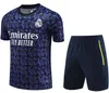 23/24 Real Madrids voetbal tracksuits sets tracksuit set korte mouwen shorts mannen en kindervoetbalkit chandal futbol overleving madrides trainingspak voetbal jersey