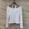 Women's T-Shirt Letter Women T Shirt Long Sleeve T Tops Luxury Designer Casual Hollow Bottoming T Shirts