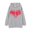 Erkek Hoodies Sweatshirts Koyu Fermuarı Kazak İskelet Hoodie High Street Moda Çift Kazak Ceket 4WVR