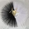 Palco desgaste profissional bailarina ballet tutu para menina criança crianças crianças adultos panqueca dança trajes vestido