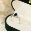 Cluster-Ringe, leichter Luxus-Ring aus reinem Silber, Marquis, schwarzer Achat, weißer Zirkon, eleganter Damen-Vintage-Hochzeitsschmuck