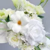 2024 buquês de casamento flores brancas de casamento 28*55cm acessórios de casamento