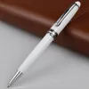 Stylo à bille fin en métal avec tête de balle rotative 1.0mm et pince à stylo en métal or argent cadeau de bureau scolaire