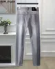 Prado Jeans Skinny Latest Listing Mens Belt Drill Letter Red Green Pattern Label Floral Print Denim Pants Men Fashion Designer Size 29-40