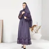 Etniska kläder Turkiet Abaya Spring Hijab Sundress 2024 Fashion Women Muslim Dress Islamic Maxi Vestidos Turkish Robe Femme Ramadan