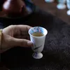 Tasses à thé peintes à la main, ensemble en céramique, pièce unique, Style chinois, Kung Fu, Imitation Concubine Song