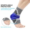 Supporto per caviglia KoKossi 1 pezzo Protezione di compressione in silicone elastico Fitness Gel di silice Tutore Tutore Basket Calcio