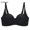 Sutiãs UBAU Push-Up Sexy Strapless Underwear Sem Anel de Aço Linda Voltar Seios Fechados Confortável Respirável Sling Sutiã Feminino