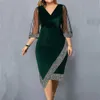 Oversized Dresse Plus Size 2023 Zwarte Elegante Vestidos Formele Occas Jurk Grote Effen Lange Rok Party Vrouwelijke Clothi 240220