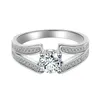 Cluster Ringen LOKWAN 925 Sterling Zilveren Beugel Ontwerp Onzichtbare Instelling Gesimuleerde Diamant Vrouwen Fijn Voorstel Bruiloft Sieraden
