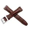 Äkta läderrem för Watchband 17mm 19mm svettsäker armband med stål rostfria spännen Män tittar på tillbehör 240221