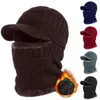 Велосипедные шапки, зимняя вязаная шапка, теплая лыжная женская ветрозащитная шапка, тяжелый термофлисовый утеплитель для ушей для мужчин