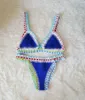 Damen-Bademode, Damen-Bikini-Set, wendbar, Beachwear, sexy, niedrige Taille, handgemachter Strick-Badeanzug, weiblicher Badeanzug, Schwimmen