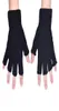 Hommes entiers noir tricoté Stretch élastique chaud demi doigt gants sans doigts hiver femmes gants hommes demi doigts mitaines 165c5697068