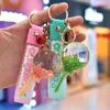 Keychains Cartoon Floating Fruit Lollipop Key Chain Creative Quicksand Watermelon Akryl Nyckelring Kvinnor Ryggsäck Pendant Keyring Gifts