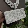 Fabrikspris Moissanite Pendant Sier Iced Out Baguette 3.6in Moissanite Diamond Letter Pendant Halsband för män