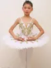 Scenkläder balettklänning för professionell ballerina tutu kjolar Figur Skating Performance White Swan Lake kläder