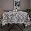 Linen Tablecloth Rectangular Coffee Table Cloth Cover Table Map Towel Christmas Dining Decoration Party Wedding Deco 240220