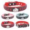 Collari per cani Corona di diamanti lucidi Collare per animali domestici Forniture per catene intrecciate in pelle