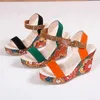 Dress Shoes High Heel Casual Modern Sandals Buckle Strap Adult Ladies 2024 Mixed Colors Wedges Classics Women's