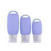 Garrafas de armazenamento 3 PCS Silicone Hand Sanitizer Travel Dispensando Garrafa Recarregável Shampoo Recipiente Maquiagem Cuidados com a Pele Líquido