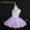 Stage Wear Child Violet Ballet Dress Girls Women Adorable Flower Tutu Dresses Lady Adult Sleeveless Tulle Ballerina Dance Costumes C925