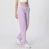 Al Yoga-Hose für Damen-Oberbekleidung, elastische Fitness-Laufhose, schlankmachende und atmungsaktive Sporthose aus Baumwolle, schwarze Hose mit geradem Bein und weitem Beinschutz