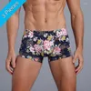 Calzoncillos Sexy Boxers para hombres 3 PC / lotes Seda de hielo transpirable 2024 Ropa interior Moda Cómoda Impresión Shorts