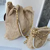 Kvällspåsar Straw Woven Påsar Totes Chains Bag Luxury Designer Brand Fashion Shoulder Bags High Letter Telefon Bag Wallet Totes 2403161