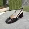Slingback klackar designer klackar skor kvinna designer pumpar lyxigt lyxigt modemärke storlek 35-42 hälhöjd 5,5 cm modell LX271