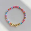 Charm Bracelets Go2boho Polymer Clay Beaded Bracelet For Girl Heishi Beads Y2k Accessories Boho Summer Colorful Pulseras Women Jewelry