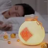 Luci notturne Luce per gli occhi Dimmerabile a due livelli Ricaricabile Led Ambientale Cinese Borsa portafortuna Design Per bambini