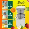 Elektrische Juicer Sinaasappelsappers USB Opladen Citrus Citroen Juicer Draadloze Fruit Blender Automatische Verse Squeezer Machine 240220