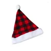 Berets Lattice Pattern Santa Hat Christmas for Comple Festival Party Supplies