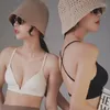 Sutiãs sem costura mulheres profunda vneck push up sutiã beleza volta lingerie ultra-baixa u-forma aberta verão invisível bralette