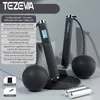TEZEWA Weighted Jump Rope Wire Cordless Jump Ropes Fitness Exercise Jumping Skipping Rope Exercise Professional Crossfit 240220