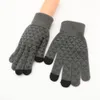 Finger gloves Autumn and winter for both men and women Knitted touch screen riding anti-slip warm and cold-proof jacquard gloves