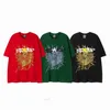 メンズTシャツメンズパーカースウェットシャツ泡プリント新しい短袖TシャツスパートレンディブランドルーズスパイダーウェブメンズとレディースSRT