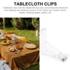 Table Mats 12 Pcs Picnic Tablecloth Holder Tablecloths Triangle Cover Clamp Camping Accessories