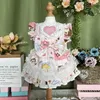 Vêtements de chien coréen Lolita vêtements pour animaux de compagnie mode mignon dessin animé imprimé princesse robe pour petit moyen chihuahua chiot tenues jupes