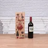 Gift Wrap 12 Pcs Christmas Kraft Paper Wine Bottle Bags Reusable Present Packaging