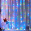 Cordas USB LED Garland Cortina Luzes 8 Modos Controle Remoto String Light Decoração para Casamento Natal Casa Quarto Ano Lâmpada