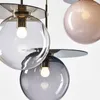 Chandeliers Nordic Colored Glass Bubble Chandelier Creative Personality Flying Saucer Type Bedside Restaurant Bar Small