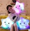 LED Flash Pillow Plush Pentagonal Heart Doll Animal Toy 40cm Light Gift Toys