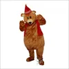 Hoge kwaliteit beer bruin cartoon mascotte kostuums kerst fancy feestjurk stripfiguur outfit pak volwassenen maat carnaval pasen reclame thema kleding