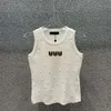 Literę kobiety singlet tops tops luksusowe designerki singlety seksowne singlety bez rękawów